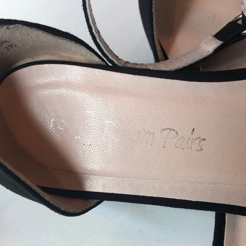 Little Girls Dream Pairs Black Suede Dress Up Sandals Ankle Strap EUC size 2